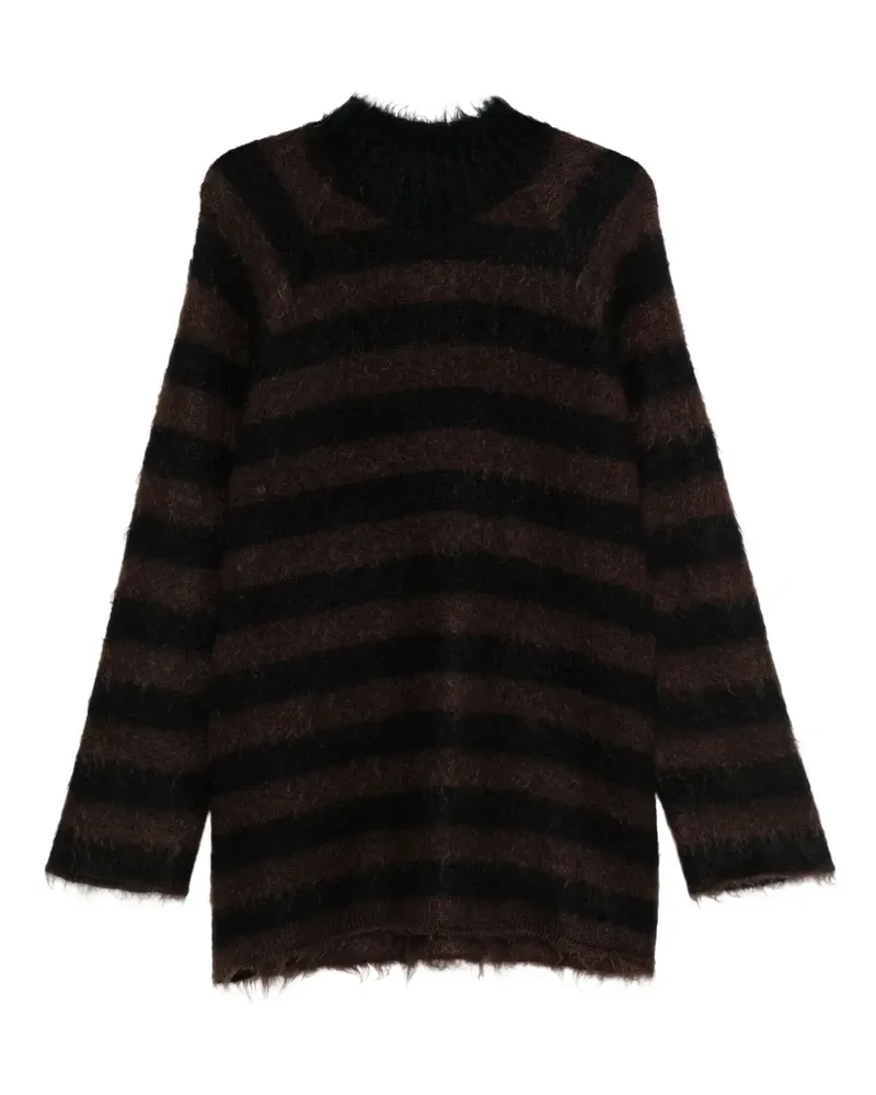 Undercover Gestreifter Pullover - Braun Braun