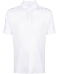 Malo Poloshirt aus Leinen Weiß