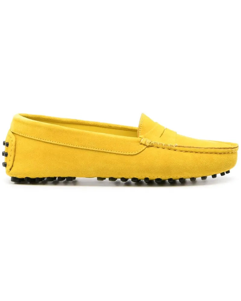 Scarosso Ashley Loafer aus Wildleder - Gelb Gelb