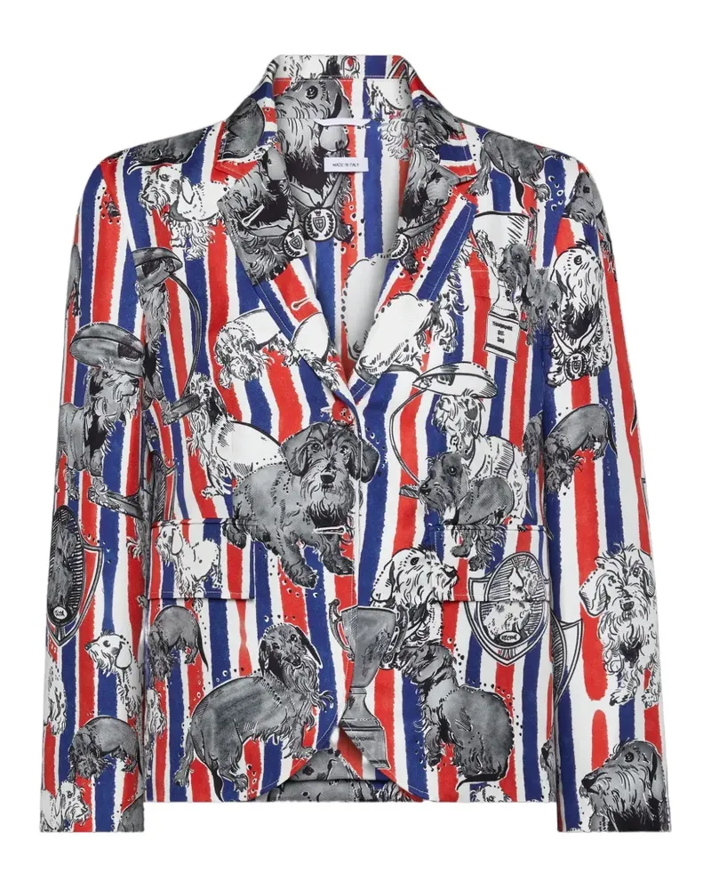 Thom Browne Unconstructed Hector Toile Sportmantel aus Seidentwill - Weiß Weiß