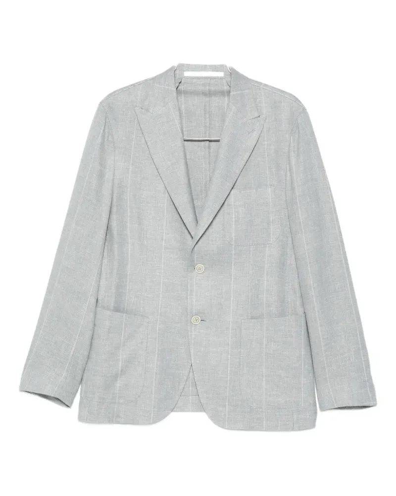 Eleventy striped button blazer - Blau Blau