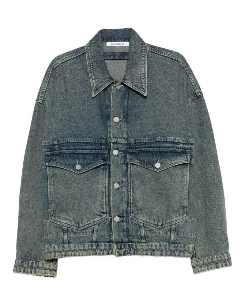 Études Studio frayed-detail denim jacket - Blau Blau