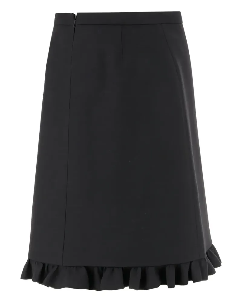 Valentino Garavani Midirock mit Rüschendetail - Schwarz Schwarz
