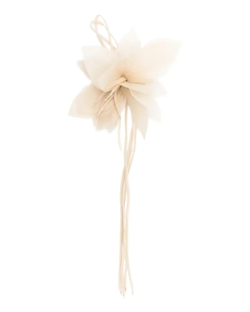 Antonelli Firenze Victoria floral-design silk brooch - Nude Nude