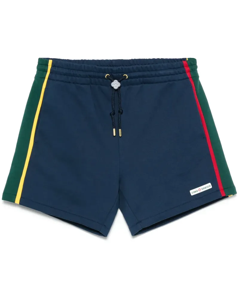 Casablanca Paris Shorts in Colour-Block-Optik - Blau Blau