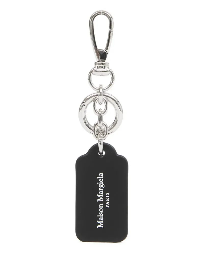 Maison Margiela Schlüsselanhänger mit Logo-Schild - Schwarz Schwarz