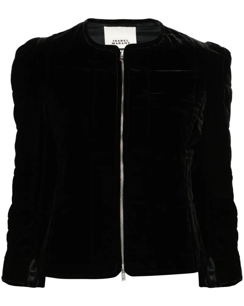 Isabel Marant Gesteppte Djanet Samtjacke - Schwarz Schwarz