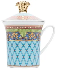 Versace x Rosenthal Tasse mit Russian Dream-Print Blau