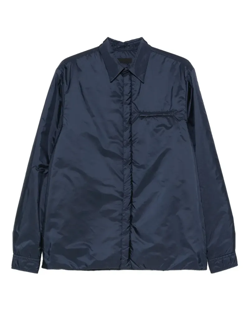 Prada Hemdjacke mit Reißverschlusstasche - Blau Blau