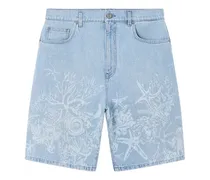 Jeans-Shorts mit Barocco Sea-Print