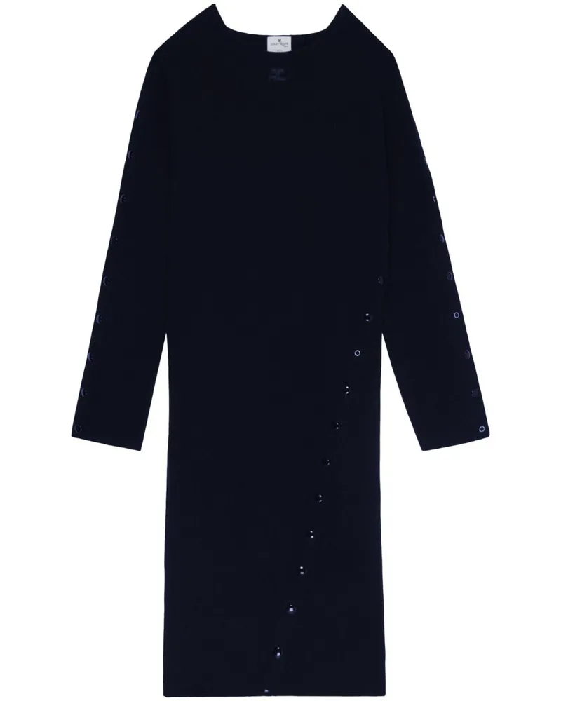 Courrèges Kleid mit rundem Ausschnitt - Blau Blau