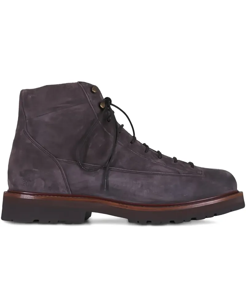 Brunello Cucinelli Schnürstiefel aus Wildleder - Grau Grau