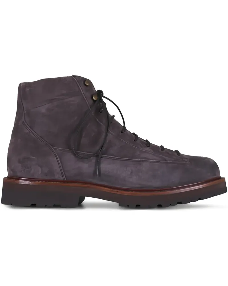 Brunello Cucinelli Schnürstiefel aus Wildleder - Grau Grau