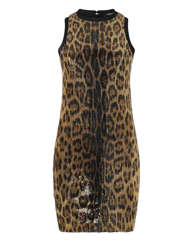 Roberto Cavalli sequined leopard mini dress - Braun Braun