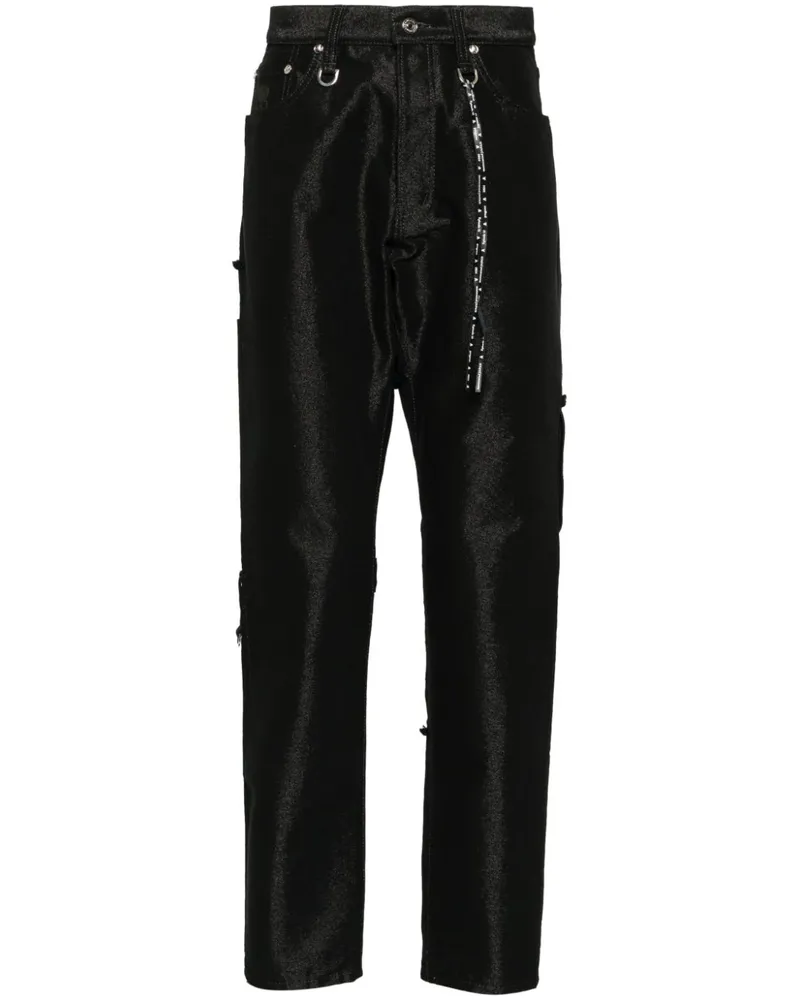 Mastermind Japan Puzzle Straight-Leg-Jeans - Schwarz Schwarz