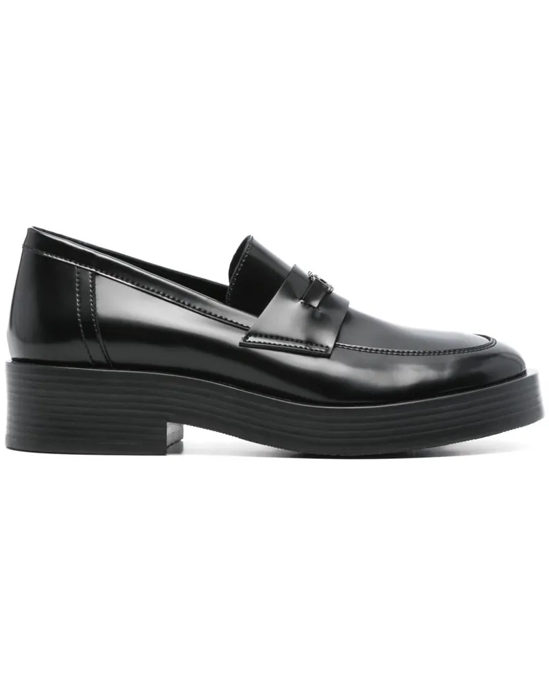 Casadei Loafer mit Logo-Schild - Schwarz Schwarz