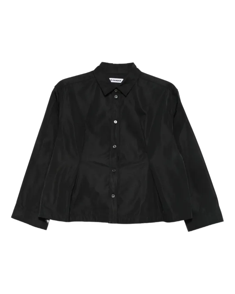 Jil Sander Hemd mit Faltendetail - Schwarz Schwarz