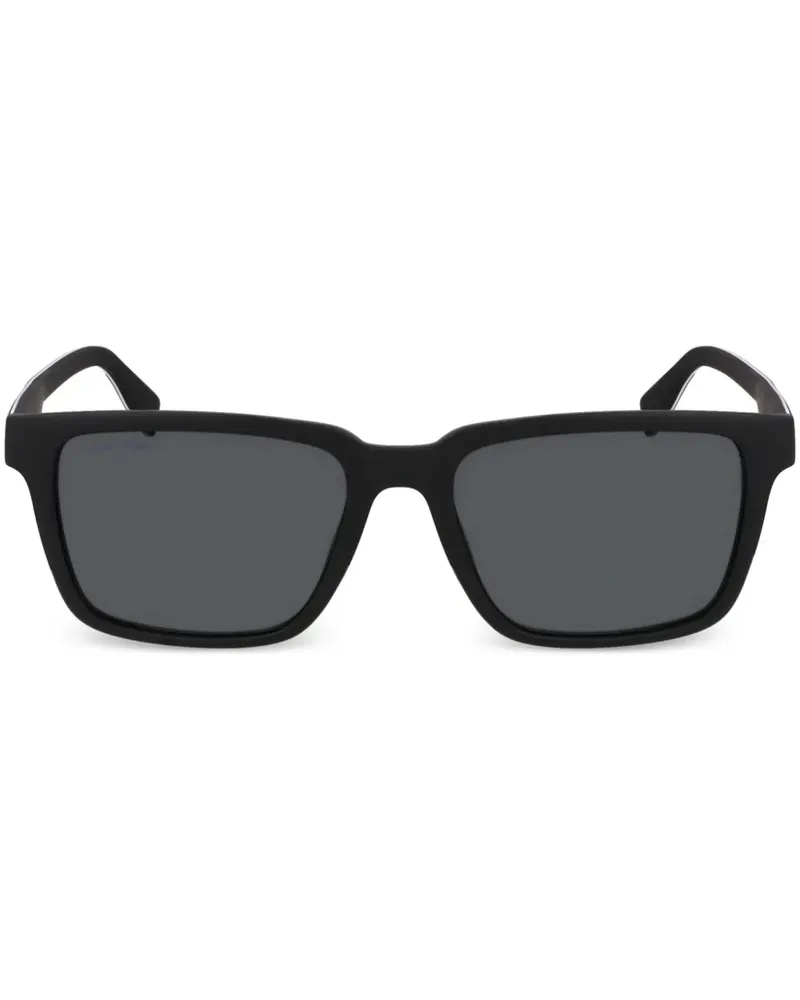 Lacoste Sonnenbrille mit eckigem Gestell - Schwarz Schwarz
