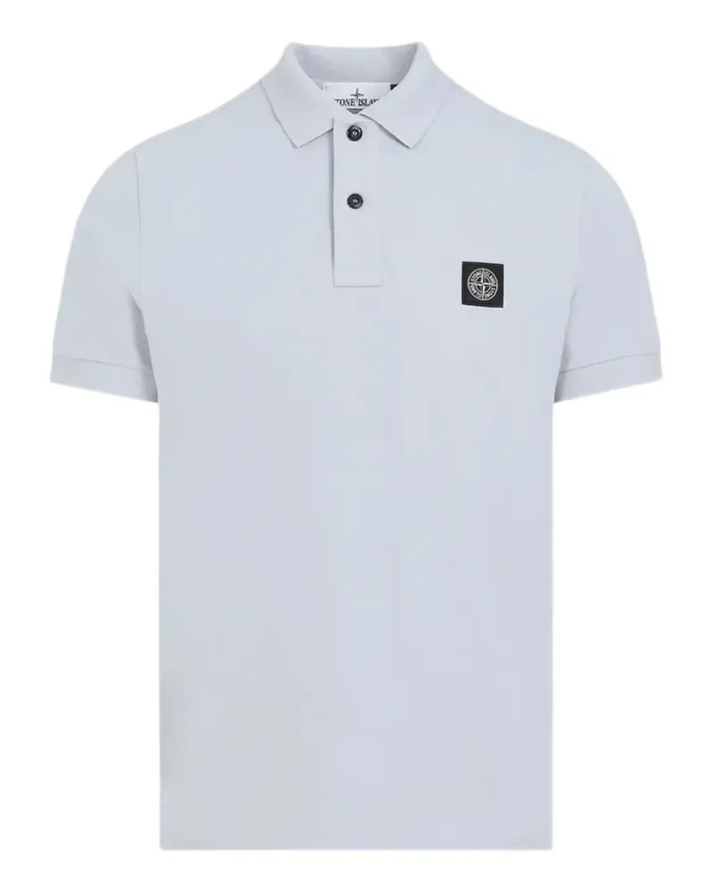Stone Island Poloshirt mit Logo-Patch - Blau Blau