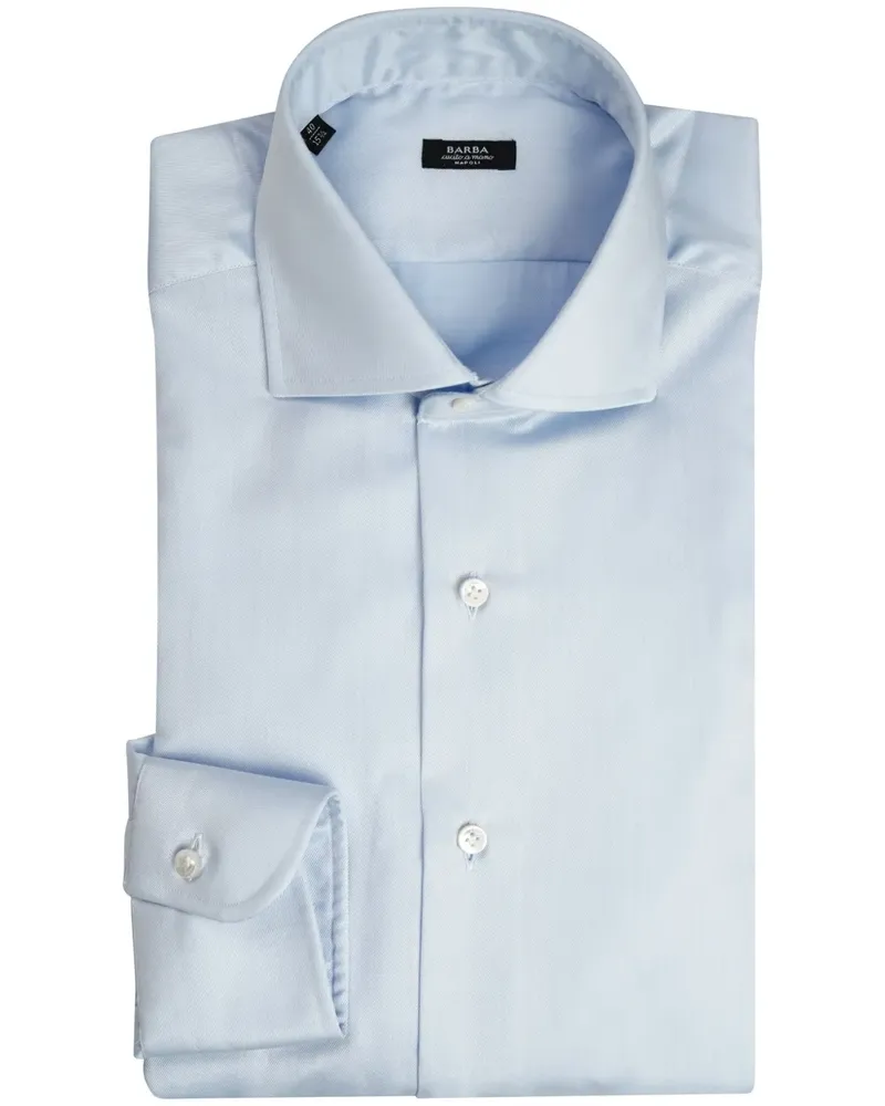 BARBA Hemd aus Popeline - Blau Blau