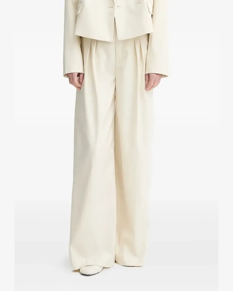 Gestuz Wide-Leg-Hose mit Bundfalten - Nude Nude
