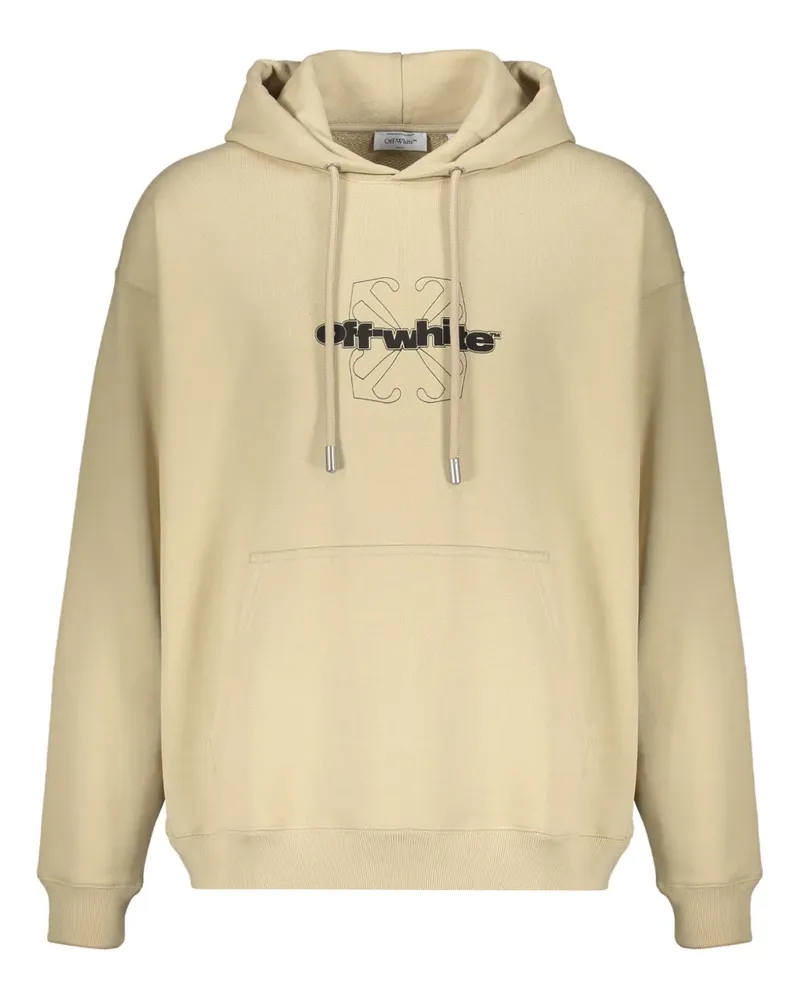 OFF-WHITE front-pocket hoodie - Nude Nude
