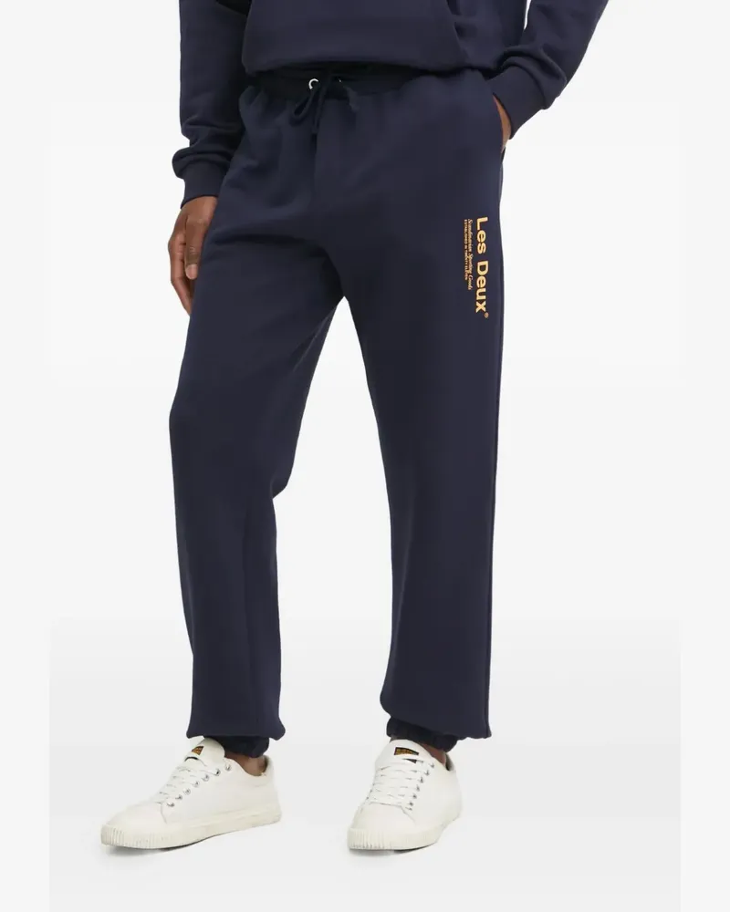 LES DEUX Jogginghose mit Logo-Print - Blau Blau