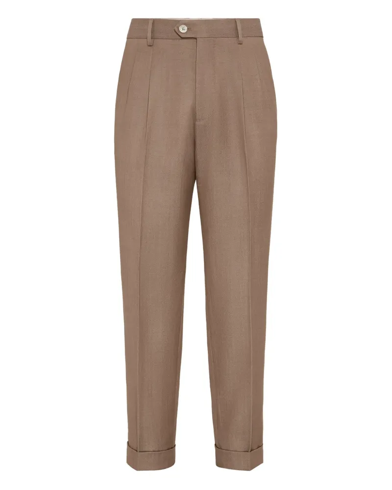 Brunello Cucinelli Hose mit Bundfalten - Braun Braun