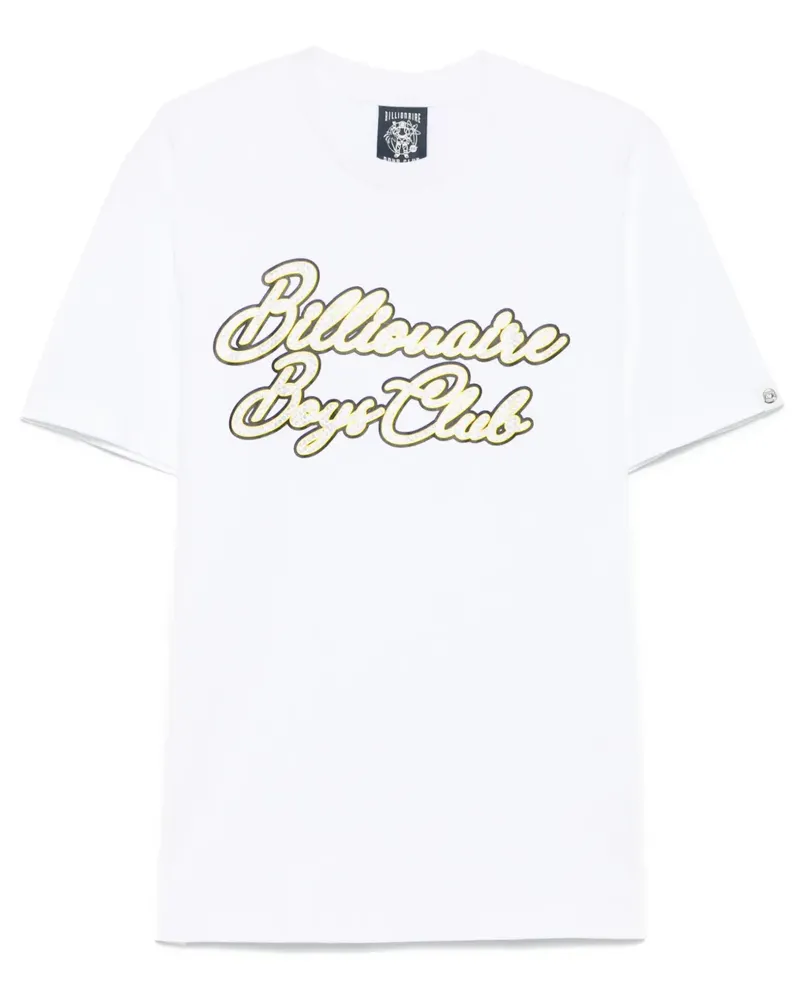 Billionaire Boys Club Diamond Script T-Shirt mit Logo - Weiß Weiß