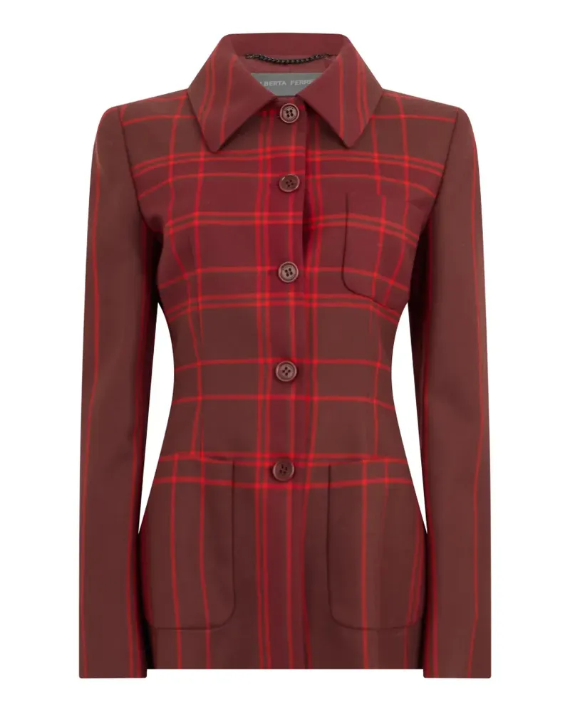 Alberta Ferretti Jacke mit Karomuster - Braun Braun