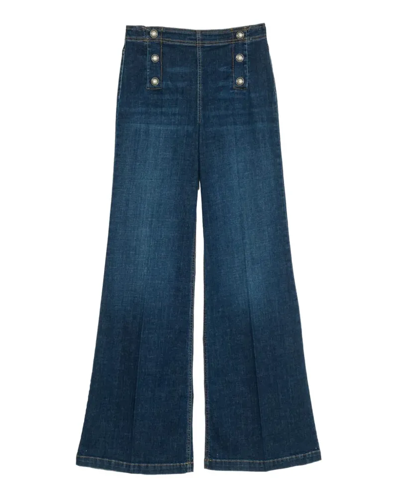 Twin-Set buttoned flared jeans - Blau Blau