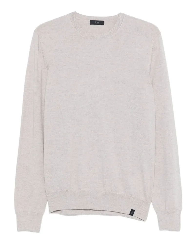 Fay Pullover mit Rundhalsausschnitt - Grau Grau