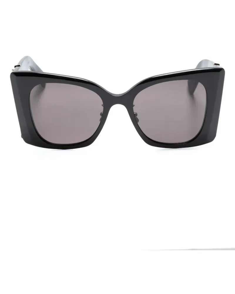Saint Laurent Sonnenbrille mit Oversized-Gestell - Schwarz Schwarz