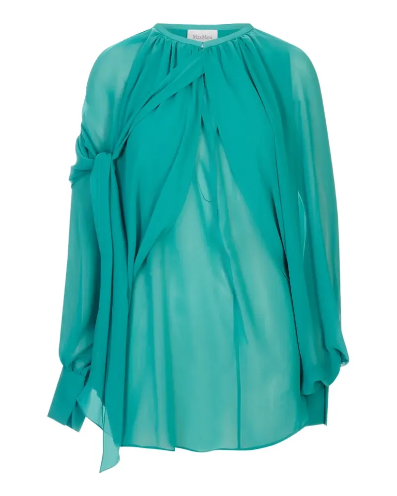 Gianluca Capannolo knotted long-sleeve blouse - Grün Grün