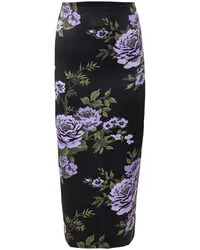 Carolina Herrera New York Bleistiftrock mit Blumen-Print Schwarz