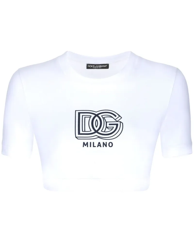 Dolce & Gabbana T-Shirt mit Logo-Print - Weiß Weiß
