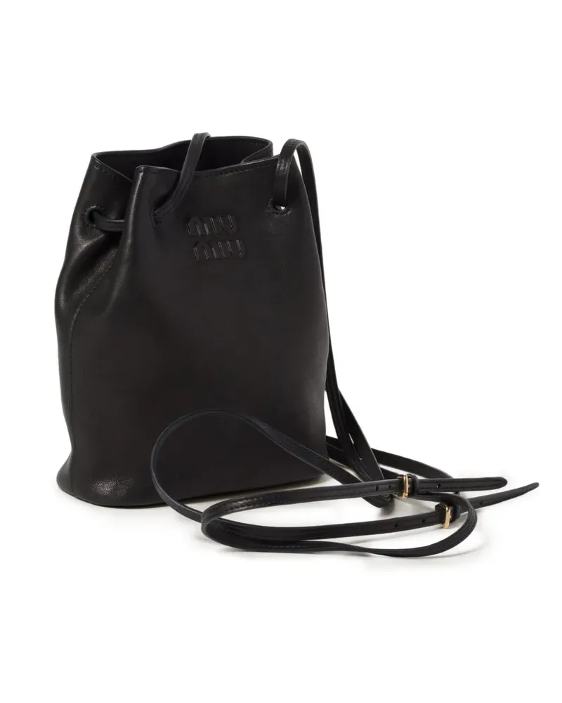 Miu Miu Mini-Tasche aus Nappaleder - Schwarz Schwarz