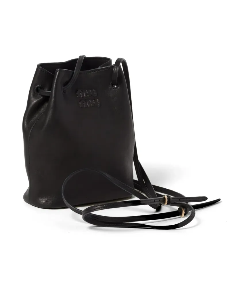 Miu Miu Mini-Tasche aus Nappaleder - Schwarz Schwarz