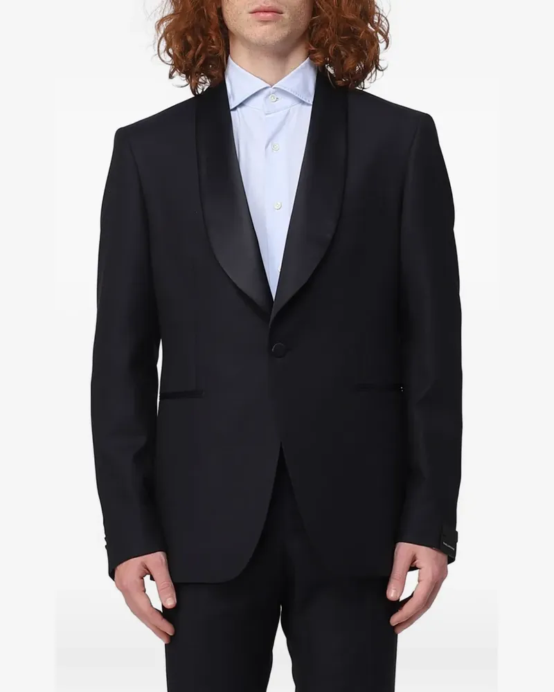 Tagliatore shawl-lapel blazer - Blau Blau