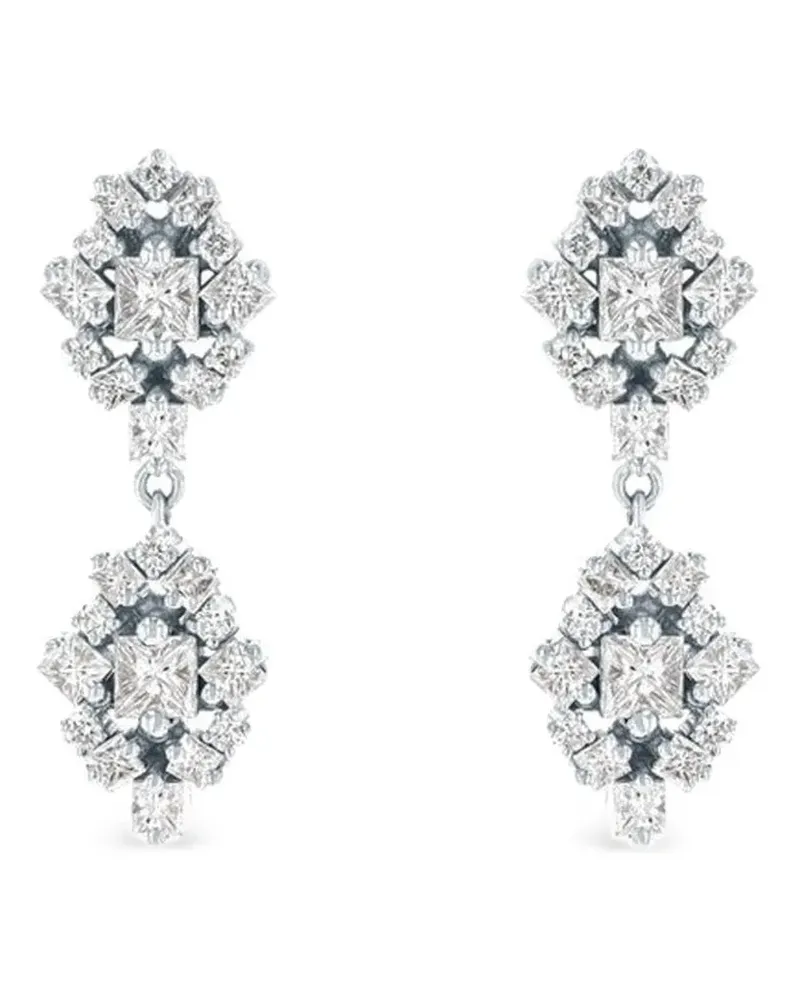 Suzanne Kalan La Fantaisie Hängeohrringe mit Diamanten - Silber Silber