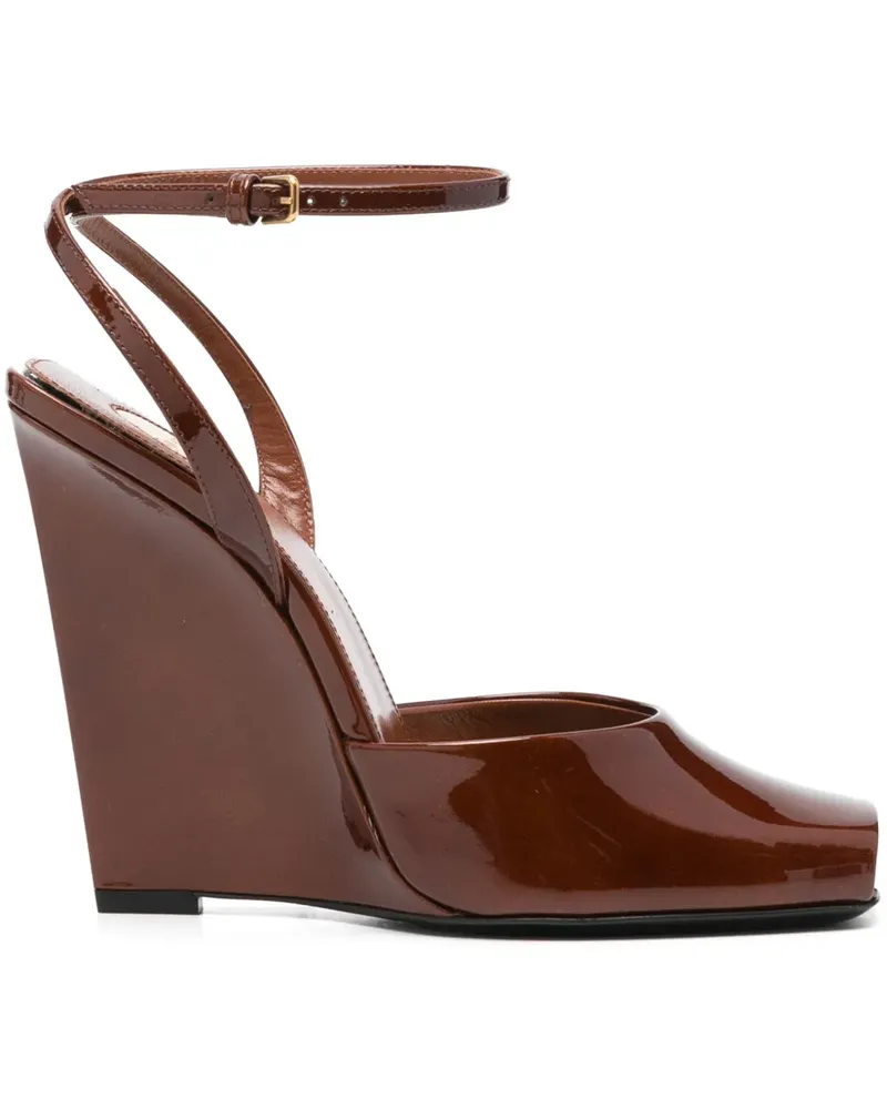Saint Laurent La Scandale Sandalen 110mm - Braun Braun