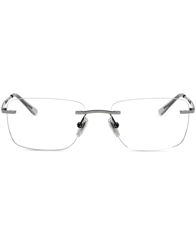 Vogue Brille mit geometrischem Gestell - Silber Silber