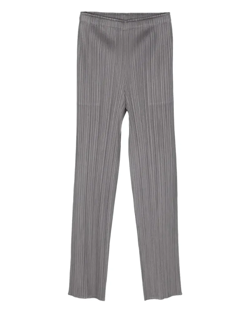 Issey Miyake plissé-effect trousers - Grau Grau