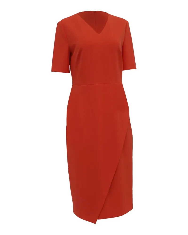HUGO BOSS Midikleid mit asymmetrischem Saum - Orange Orange