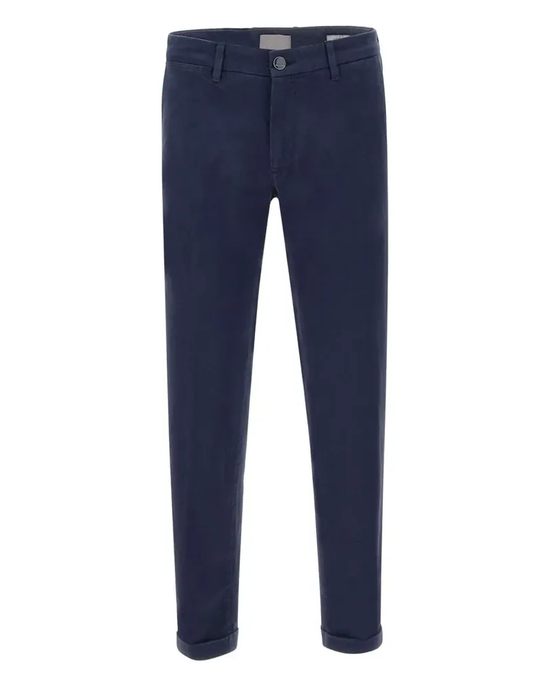 Re-HasH belt loops logo patch trousers - Blau Blau