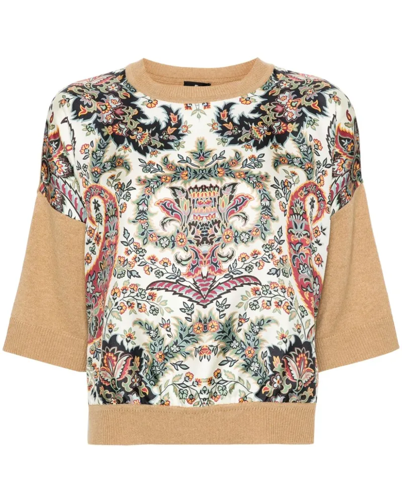 Etro Pullover mit Blumen-Print Nude