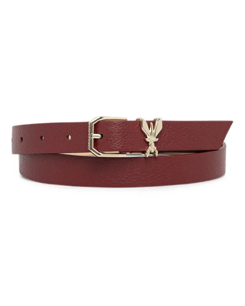 Patrizia Pepe Fly-plaque grained-leather belt - Rot Rot
