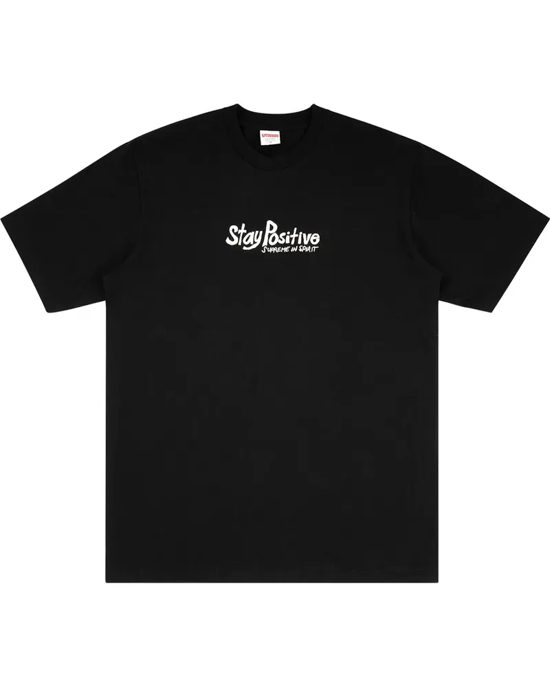 Supreme Being Stay Positive' T-Shirt - Schwarz Schwarz