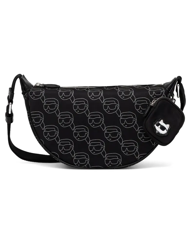 Karl Lagerfeld Kleine Ikon Tasche - Schwarz Schwarz
