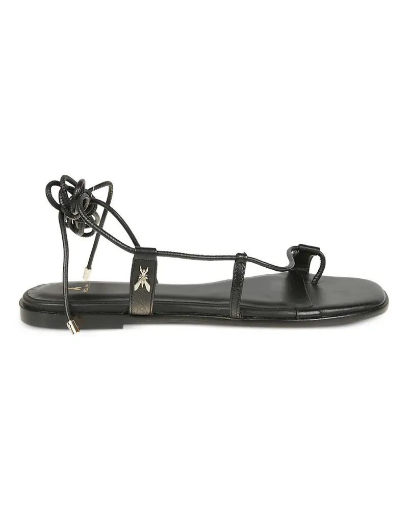 Patrizia Pepe strap leather flat sandals - Schwarz Schwarz